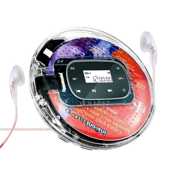 Lettore CD Walkman portatile Ricaricabile Display digitale Supporto musicale Scheda TF Touch Screen Disco MP3 Stereo Ser Home 230829