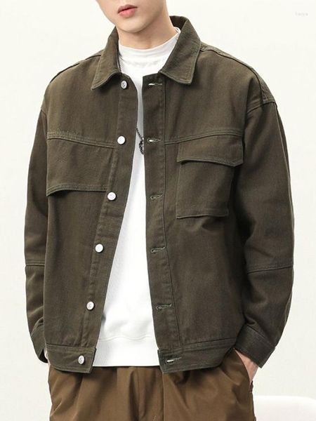 Männer Jacken Military Denim Jacke 2023 Frühling Herbst Mode Hohe Qualität Slim Fit Cargo Männer Marke Kleidung