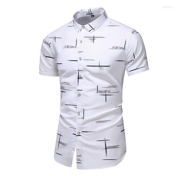 Camicie casual da uomo Moda 9 Design di stile Camicia a maniche corte Stampa Camicetta da spiaggia 2023 Abbigliamento estivo Plus Taglia asiatica M-XXXL 4XL 5XL