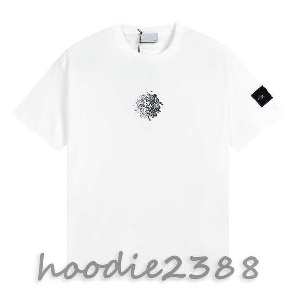 Stone-y006-12, designer de mangas curtas, camiseta masculina e feminina, confortável e casual, estilo multi-impressão de duas cores em preto e branco, número de placa de alta qualidade