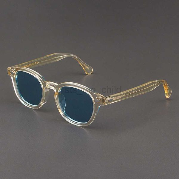 Occhiali da sole Occhiali da sole Johnny Depp Uomo Lemtosh Polarized Sun Donna Luxury Brand Occhiali da vista vintage con montatura in acetato giallo 230828