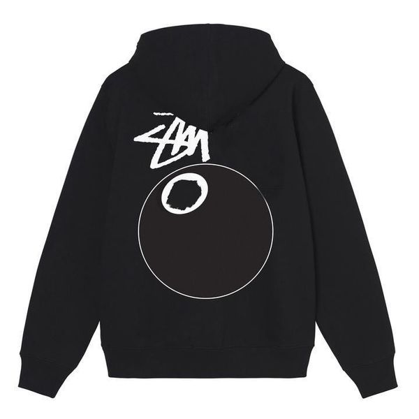 Stusssy Hoodie Mens Designers 8 Billiard Hoodies Letras Moletom Mulheres Hoodie 8-ball Impresso Tops Manga Longa Casais Soltos Moletons Hoody 392