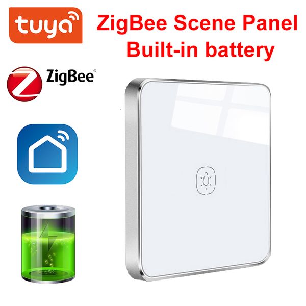 Altra elettronica Tuya ZigBee Scena Interruttore sul pannello Batteria Funziona con Hub Collegamento automazione Oneclick Batteria incorporata 230927