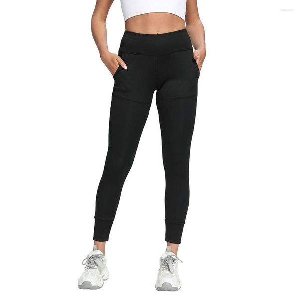 Leggings femininas preto yoga bottomed calças cortadas tornozelo-comprimento calças runing esportes fitness