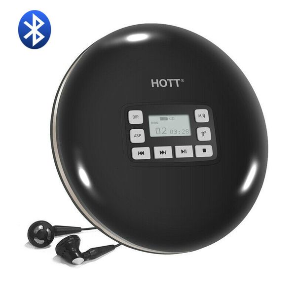 Lettore CD T CD711T MP3 portatile Bluetooth ricaricabile per viaggi a casa e in auto con cuffie stereo Protezione antiurto 230829