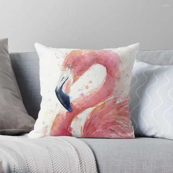 Almofada Flamingo Aquarela Lance Capa de Natal Fronhas Cama S