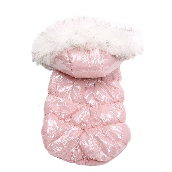 Abbigliamento per cani XKSRWE Cappotto caldo per cani e gatti con guinzaglio Fibbia Design Pet Puppy Felpa con cappuccio Abito Abbigliamento invernale Completo 4 colori 230829