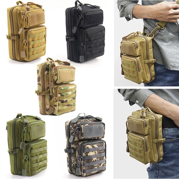 Sırt çantasıyla paketler çok fonksiyonlu taktik torba askeri molle kalça bel edc çanta cüzdan çantası telefon tutucu çantalar kamp yürüyüş avı av paketi 230830