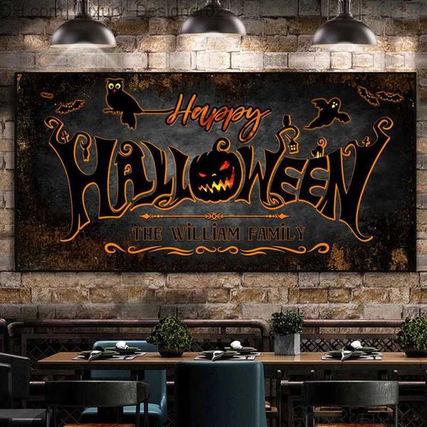 Happy Halloween Pumpkin Canvas Poster e stampa Gufo Modern Festival Pittura decorativa Regalo Wall Art Picture Room Home Decor Q230830