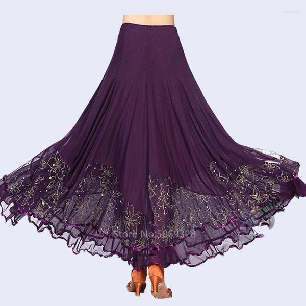 Palco desgaste 5 cores flamenco saia para mulheres estilo cigano renda cintura alta grande balanço vestido espanhol bullfight dança moderna