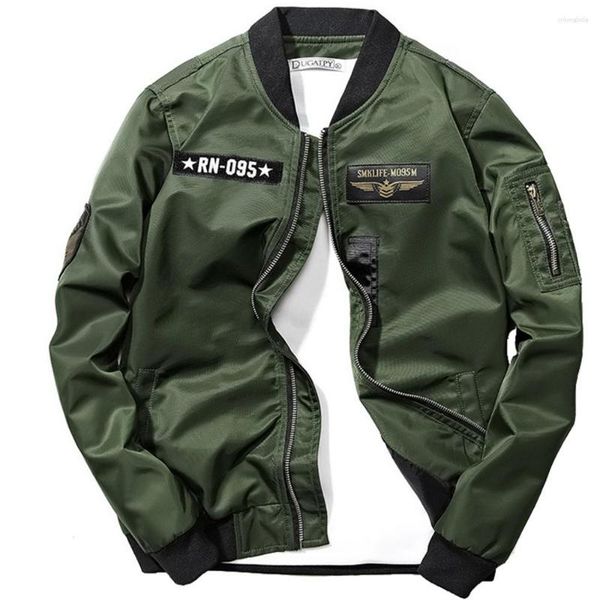 Giacche da uomo Autunno Classico Tuta da volo Coppia Giacca sportiva da baseball Abbigliamento coreano Verde militare