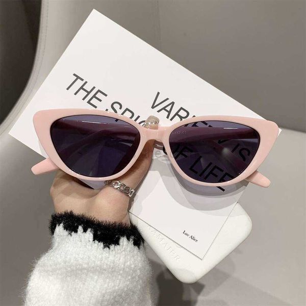 Óculos de sol Jennie Sweet Cool Black Cat Eye Óculos de sol Um conjunto completo de alta qualidade elegante e atraente