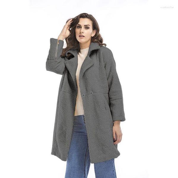 Damenjacken Trend Frauen Woolen Kaschmir Mantel Lange Jacke Oberbekleidung Für Dame Weibliche Herbst Winter Kleidung 2023