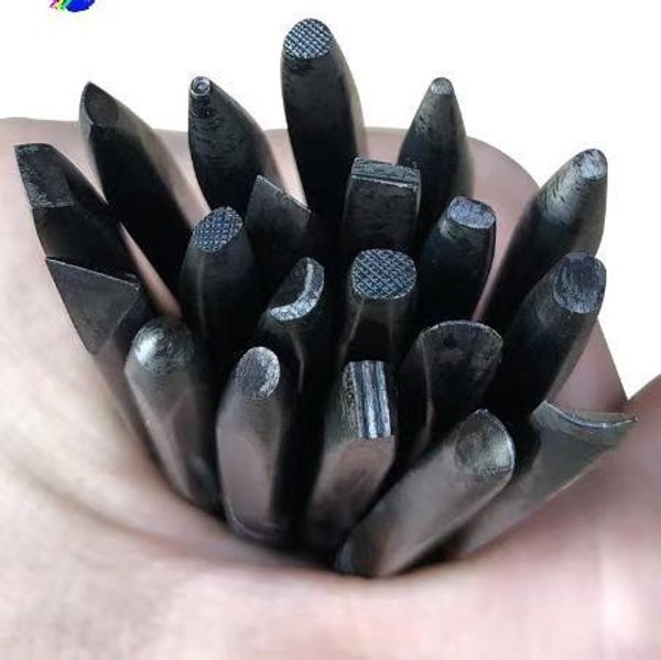 Altri utensili da chisel di gioielli professionisti da 20 pezzi di gioielli professionali ad alta durezza strumenti per intaglio a mano di gioielliere francobolli di fiore di francobolli metallici