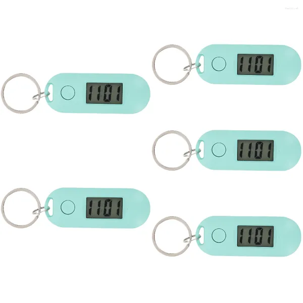 Taschenuhren 5 Stück Schlüsselanhänger Uhr Tragbarer Schlüssel Reloj De Pared Digitaler Kunststoff-Hängeanhänger