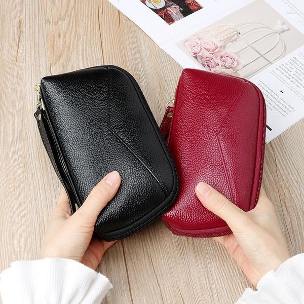Brieftaschen Koreanischer Stil PU-Leder Damenbrieftasche Mode Weibliche Geldbörse Münzfach Damen Kartentasche mit großer Kapazität Wristlet Handtaschen