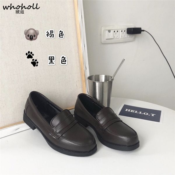 Robe chaussure en cuir chaussures académie japonaise fille collège étudiant marron noir animation femme de chambre utiliser Lolita JK uniforme 230829