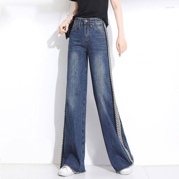 Damen Jeans Breites Bein Baggy Harajuku Mode Frau Kleidung 90er Streetwear Damen Jean Große Femme Hose Damen Kleidung Urban Grunge