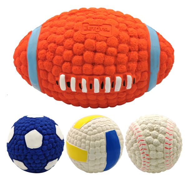 Jouets pour chiens à mâcher pour petits et grands chiens Chihuahua Golden Retriever balles en latex naturel Anti-morsure jouet à mâcher interactif pour animaux de compagnie 230829