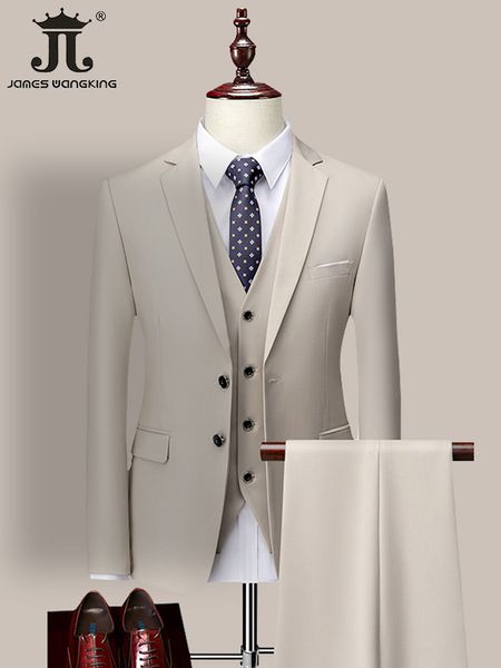 Erkek Takım Blazers 13 Renk 5xl Ceket Yelek Pantolon Highend Brand Formal Business Suit üçlü damat gelinlik 230830
