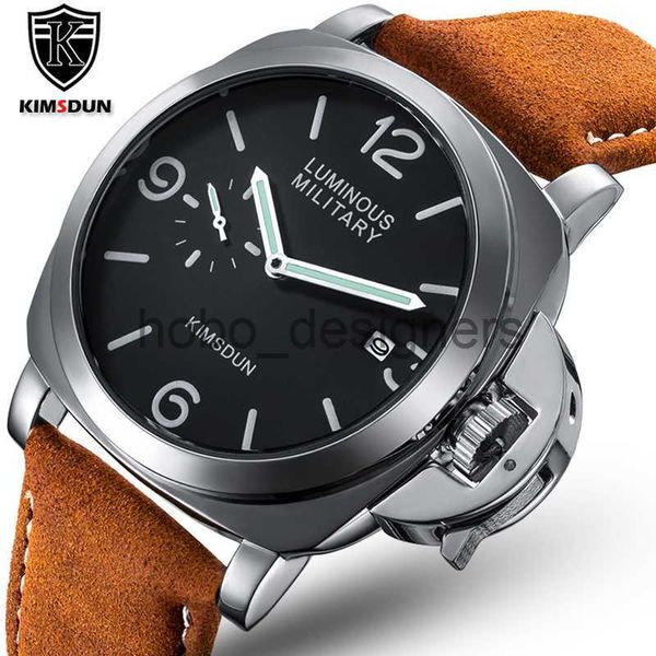 KIMSDUN Top Marke Uhr Männer Sport Uhren Leder Band Analog Quarz Armbanduhren Männer Beste Geschenke Relogio Masculino 2023 x0830