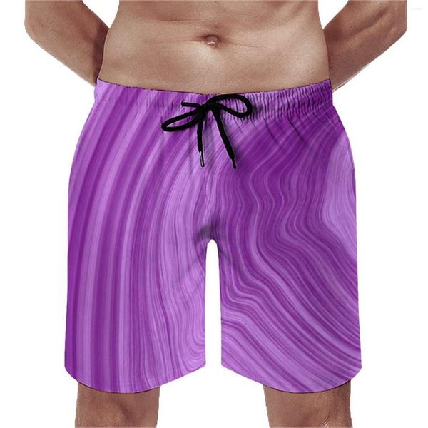 Мужские шорты абстрактный печатный тренажерный зал летний фиолетовый галстук спортивный фитнес-пляж короткие брюки мужчина удобные повседневные плюс плюс плавающие сундуки