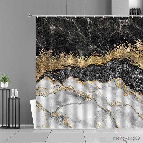 Душевые занавески мраморная текстура душевой занавесок цветовой рисунок фон водонепроницаемые шторы для ванной комнаты.