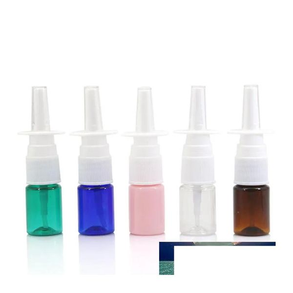 Bottiglie di imballaggio all'ingrosso 5 ml bottiglia spray nasale spruzzatore ad iniezione diretta atomizzatore in plastica per animali domestici Nebbia cosmetica naso riutilizzabile goccia Deli Dhjh8