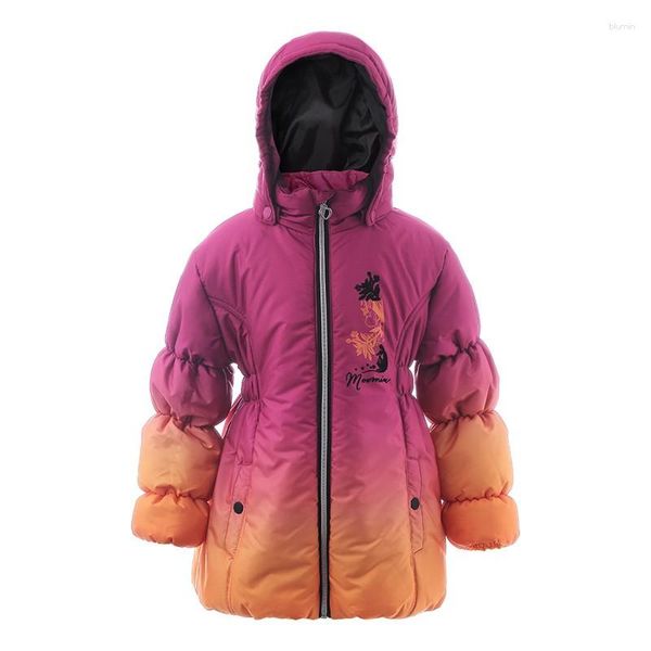 Piumino invernale da ragazza rosa giacca 3-6 anni tuta da sci per ragazza bambini sport cappotti caldi cotone poliestere top impermeabile con cappuccio Muumi