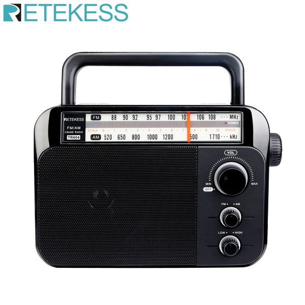 Radio Retekess TR604 AM FM Transistor portatile alimentato da batterie 3 D o CA 220 V per anziani e casa 230830