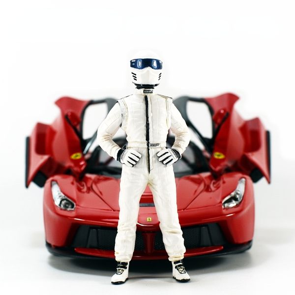 Modelo Diecast 1/18 Stig Boneca Racing Driver Top Gear Automóvel Resina Manual Decoração Estática Brinquedos 230829