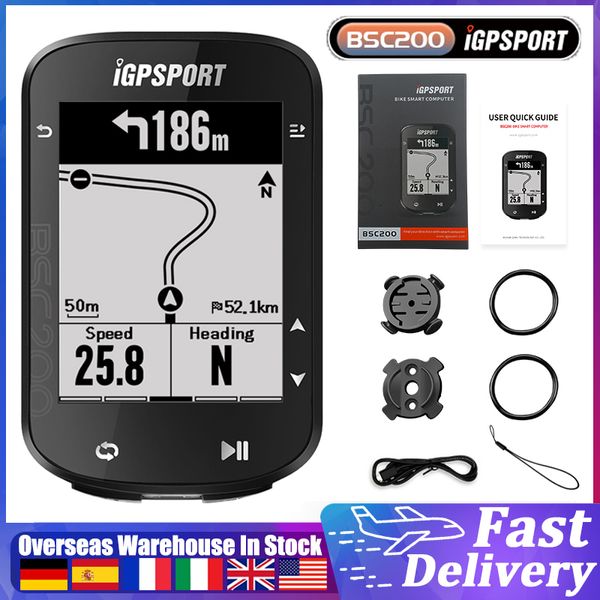 Велосипедные компьютеры IGPSport BSC200 GPS Bike Computer Computer беспроводной цикл цифровой спидометр Ant Маршрут навигация в секундоме цикл велосипед