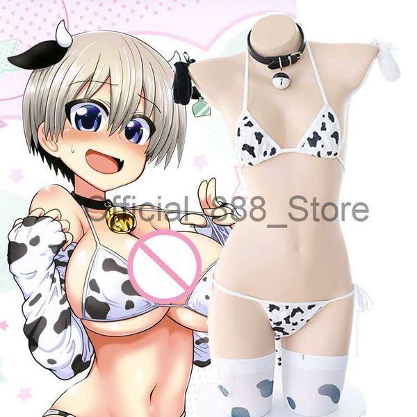 Novo anime Uzaki-chan wa Asobitai Uzaki Hana Fantasias de cosplay Uzaki-chan quer sair! Cow Cos Bikini Maiô Sutiã Conjunto de calcinha x0830