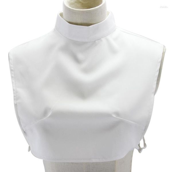 Laços Jaderic 2023 Preto Branco Stand Ruffle Colar Falso para Mulheres Dickey Coleiras Camisola Gargantilha Decro Camisa Lapela