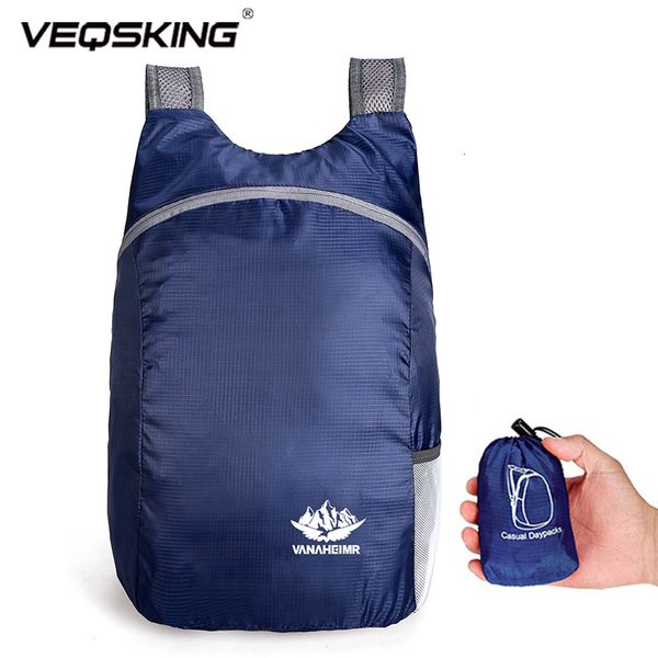 Mochila packs 15l leve packable mochila dobrável ultraleve ao ar livre dobrável viagem daypack saco esportes para homens mulheres 230830
