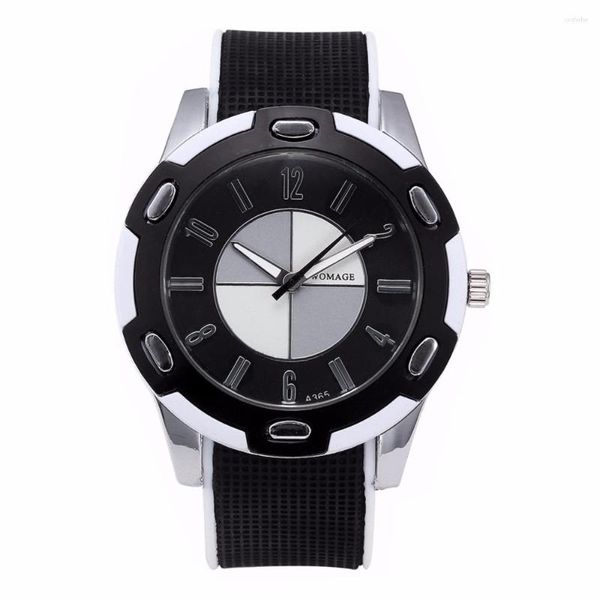 Нарученные часы 100 шт./Лот -женский бренд автомобиль спортивный Quartz Watch Wrap Casual Silicone Dress Racing очаровательные мужчины резиновые оптовые