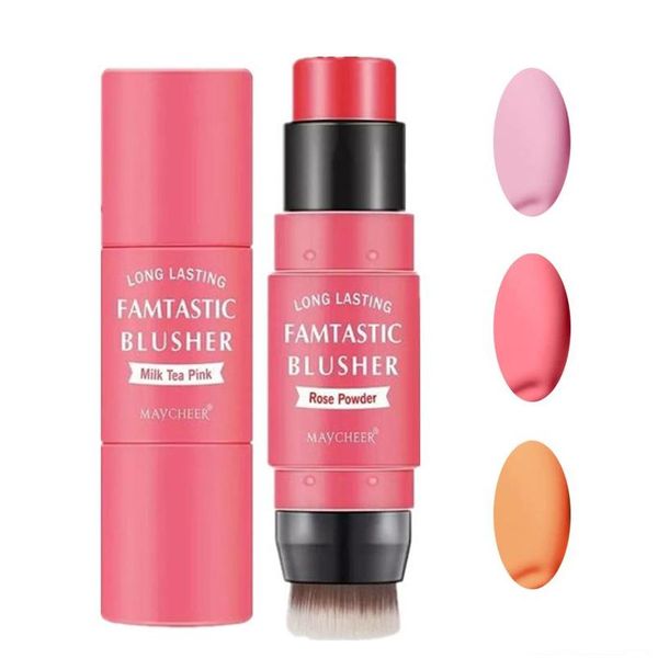 Blush famtastic krem ​​çubuğu fırça su geçirmez uzun ömürlü yüz allık 3, 1 yanak dudak tonu göz farı makyaj damla teslimatı iyileşme dhofv