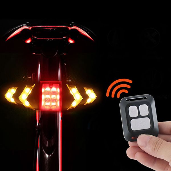Велосипедные светильники задняя лампа интеллектуальная беспроводная дистанционная дистанционная сигнал велосипедный сигнал велосипед