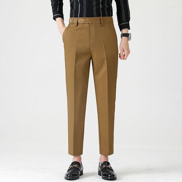 Abiti da uomo Abiti sartoriali Abiti sociali Abbigliamento da lavoro Affari Pantaloni eleganti da uomo di buona qualità Pantaloni da uomo dritti da ufficio Taglie forti C6