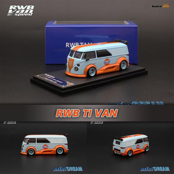 Druckgussmodell MINIDREAM 1 64 RWB VAN Speed Gulf Diorama Car Collection Miniatur Carros Toys 230829