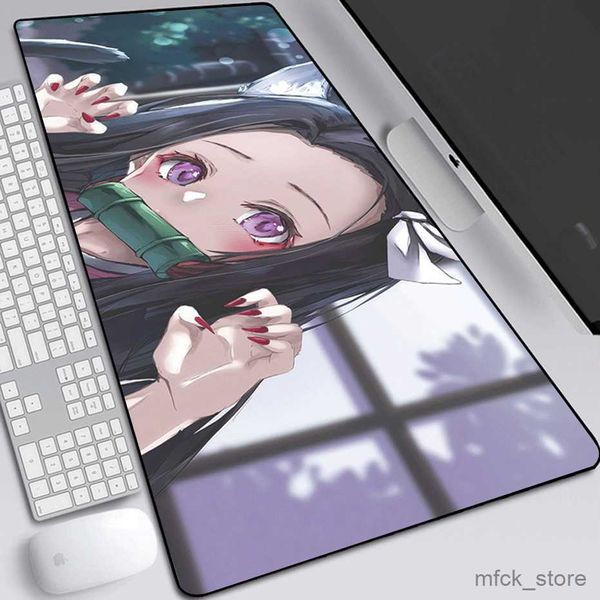 Mouse Pads Apoios de Pulso Ghost Slayer Blade Oversized Anime Notebook Teclado de Computador Pad Qualidade Mouse Pad Anime Jogo de Desenho Animado Mouse Pad Computador Keyboa R230830