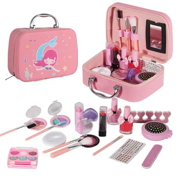 Schönheit Mode Simulation Make-up Set Spielzeug Mädchen Spielen Haus Prinzessin Nagel Aufkleber Spielzeug Für Kinder DIY Kit haus 230830