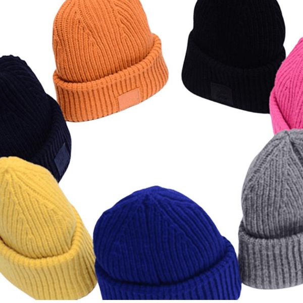 Wintermütze Herren Beanie Designer Beanie Hüte Designer Frauen AC quadratisches Smiley-Gesicht Wolle gestrickt hohe Version weibliche Pullover Wollmütze lässig warme elastische angepasste Kappen