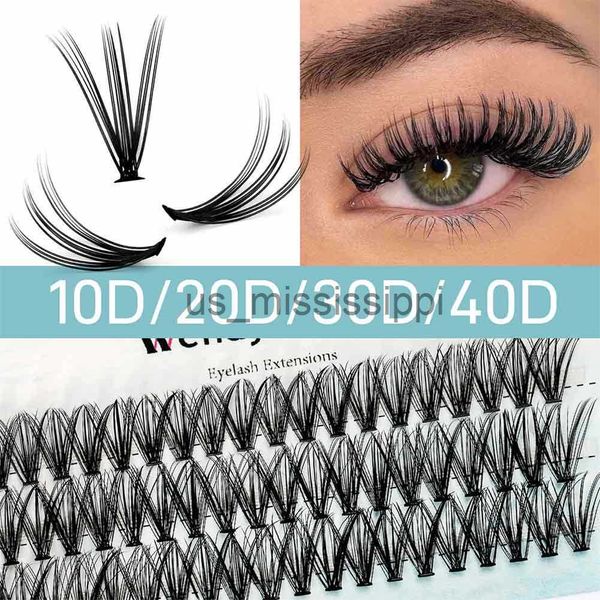 Falsche Wimpern Cluster Wimpernverlängerung 60 Bündel 10D20D30D40D 007D Natürlicher Stil Einzelwimpern Handgefertigte Wimpernbündel Wendy Lashes x0830