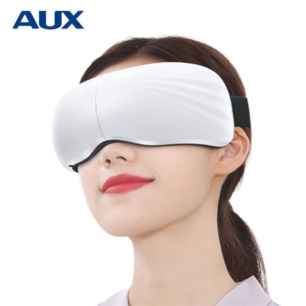 Massageador de olhos AUX FQ01 01 Olhos de vibração de onda dobrável com 5 modos 12D Airbags USB recarregável aquecimento eliminando fadiga ocular 230829