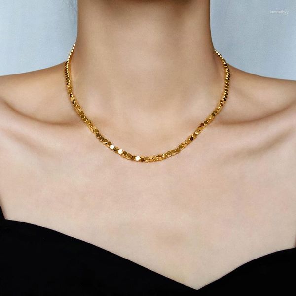 Anhänger Echt 18k Sand Gold Olive Perlen Halskette Für Frauen Edlen Schmuck Reine 999 Farbe Kette Echte Hochzeit geburtstag