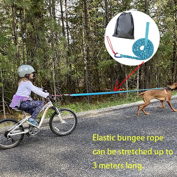 Collari per cani Guinzagli Corda da traino Bicicletta Bungee da traino Bambino Ciclismo Elasticizzato Cinghia da tirare per lunghe avventure in bicicletta Imbracatura elastica per cani in nylon genitore-figlio 230829