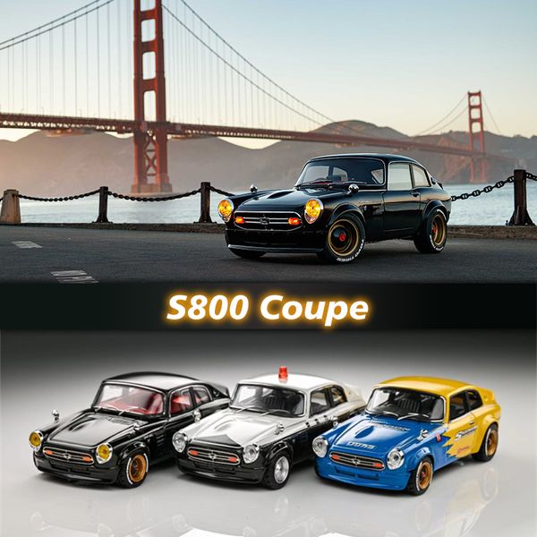Modello pressofuso in prevendita TM 1 64 S800 Coupe cucchiaio nero resina Diorama collezione di auto in miniatura Carros giocattoli 230829