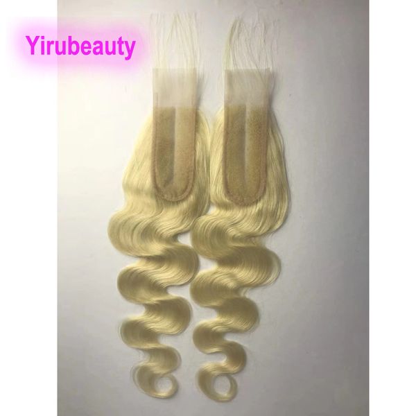 Yirubeauty Brasiliano 2X6 Chiusura in Pizzo 613# Onda Del Corpo Parte Centrale da 10-22 Pollici 100% Capelli Umani 2*6 Chiusure Superiori Colore Biondo