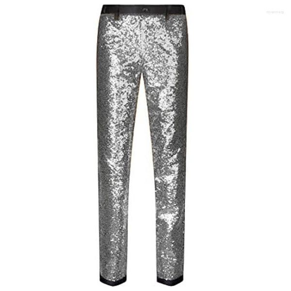 Abiti da uomo Abito con paillettes Pantaloni Costume di scena Tinta unita Ombra Pavimento Po